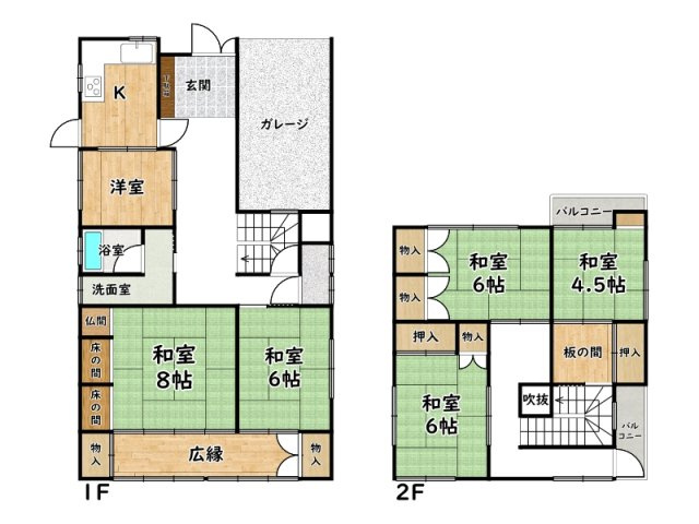 姫路市保城/中古戸建の間取り