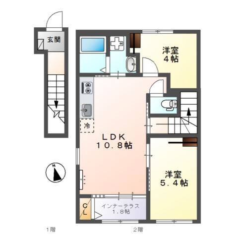 ヌーヴェルテールAの間取り