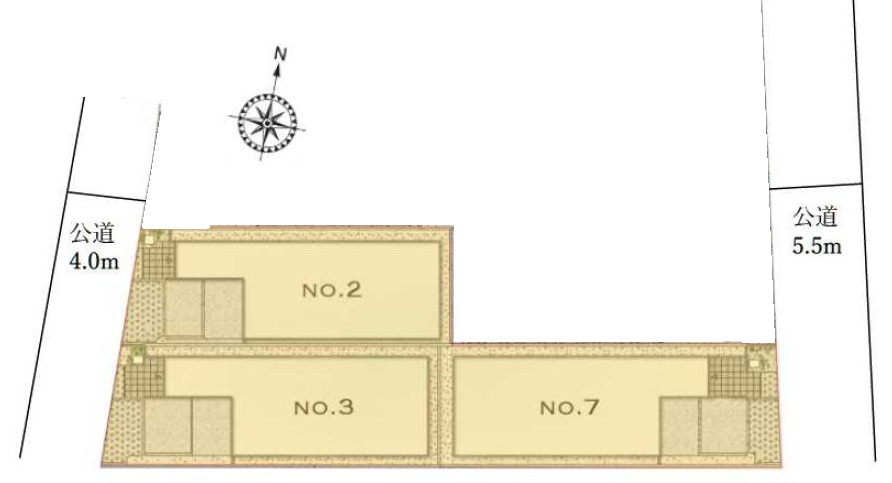 豊島区千早3丁目　新築戸建　全3棟の区画図|区画図
