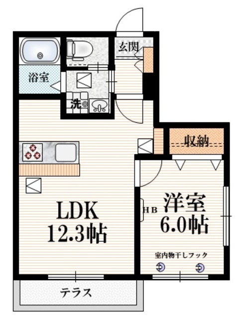 へーベルメゾン元町の間取り|★角部屋２面採光★お子様可★
