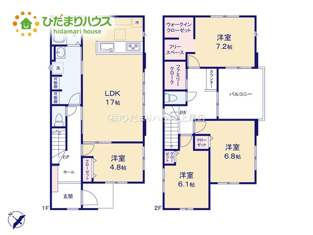 上尾市中妻7期　新築戸建　01の間取り