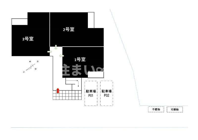 GRANDTIC グランソレイユ 唐人町の区画図