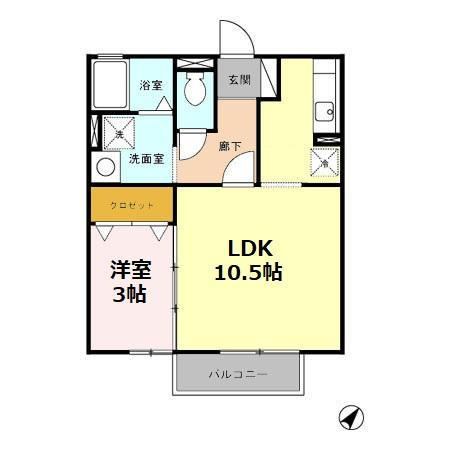 セジュール友和　　刈谷市近郊の賃貸ならクラスホーム刈谷店の間取り