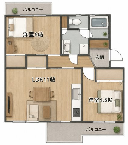 【間取り】 | 戸頭第二住宅　7号棟 | 戸頭駅徒歩10分で通勤・通学も安心です(*^^*)