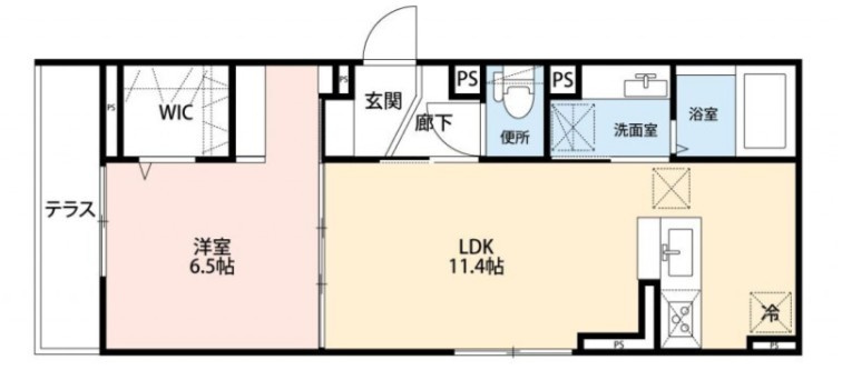 アヴァンス八潮Bの間取り