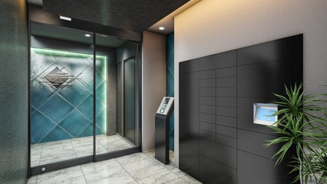 フレシア立川のエントランス