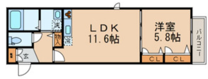 シャーメゾン内沼Ｂの間取り