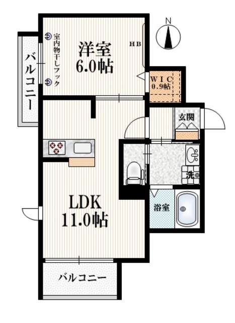 ワイズコートの間取り|【間取り】　人気のフローリング