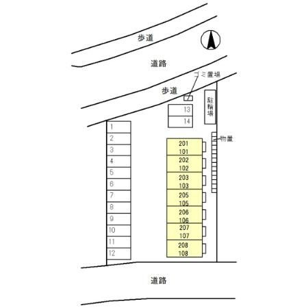 グラン瓜生の区画図