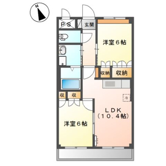 【間取り】 | ランドマーク曙　弐番館
