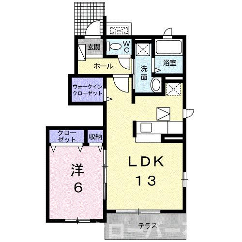 パストラル川部Ａの間取り