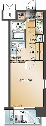 エンクレスト天神Ⅱの間取り
