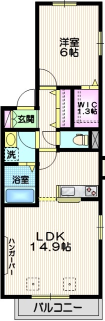 メゾン　ガーデンの間取り|１フロア２住戸