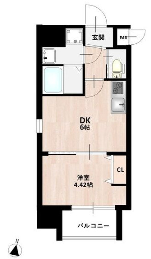 MAISON PREMIER UMEDA NORTHの間取り