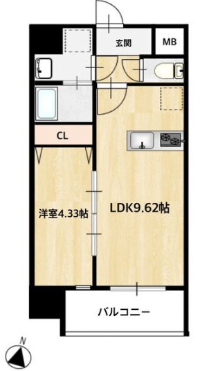 MAISON PREMIER UMEDA NORTHの間取り