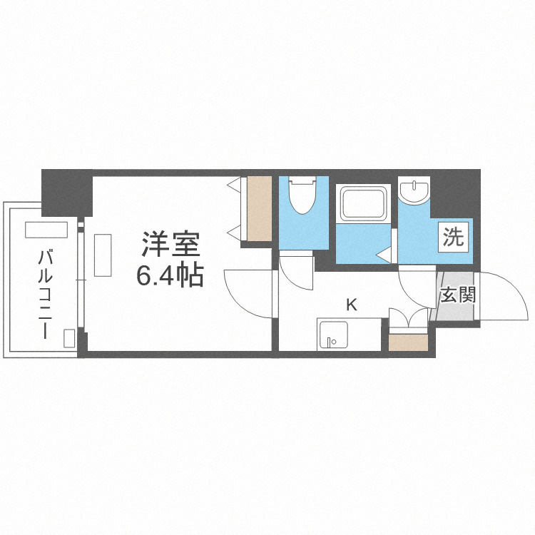 大阪市西区九条南３丁目の賃貸マンションの間取り
