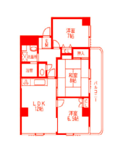 藤沢市湘南台６丁目の賃貸マンションの間取り