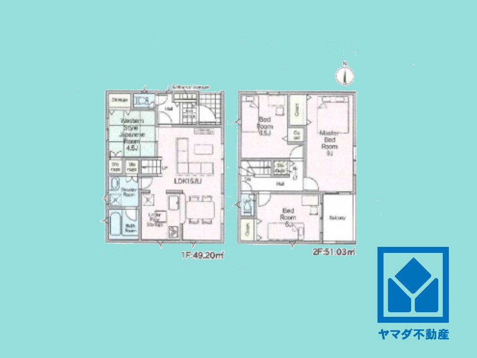 久世郡久御山町下津屋　第2の間取り
