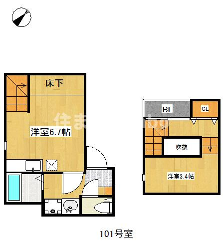MAISONETIC DAVA別府の間取り