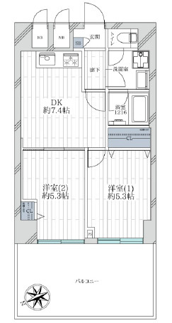 仲介手数料無料　アーバンピア本牧の間取り