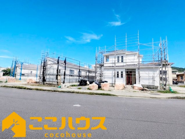 南城市佐敷津波古　新築戸建て　全３棟　Ａ号棟の前面道路含む現地写真|10月完成予定！同仕様同施工の物件もご案内可能です♪