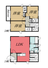 【間取り】 | 星久喜町896貸家