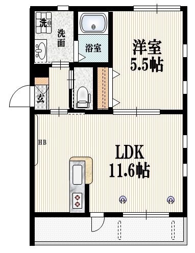 メゾンベールの間取り|★角部屋３面採光の明るいお部屋★　★お子様可★