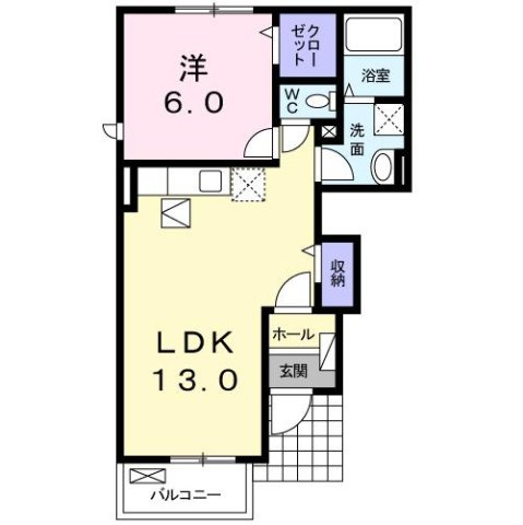サザンコート　Ｂの間取り