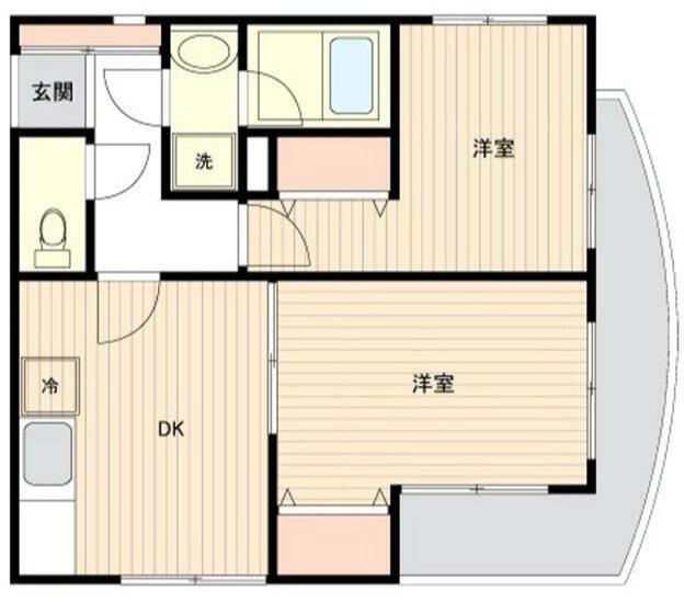 中野区沼袋３丁目の賃貸マンションの間取り