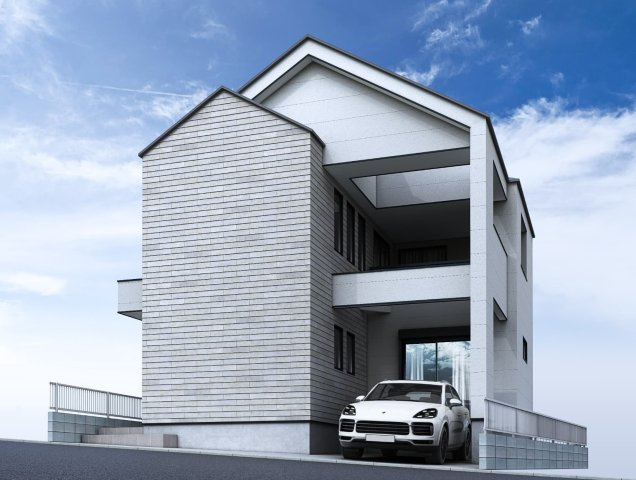 豊島区千早1丁目 限定1棟の外観パース|イラストは図面を基に起こしたもので実際のものとは多少異なる場合がございます