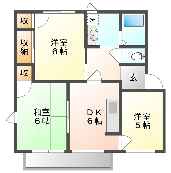 フレグランス上林　Bの間取り