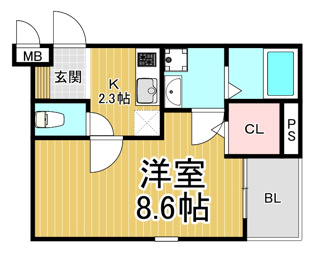 コティ宝塚の間取り