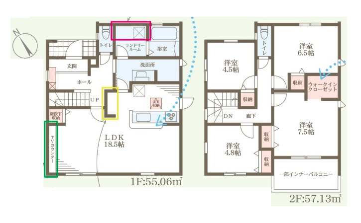 ★彦根市川瀬馬場町　第9期　新築一戸建ての間取り|5号地