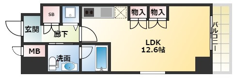 南堀江プライマリーワンの間取り