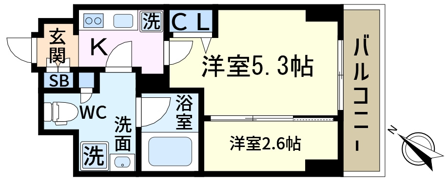 ミライズ新小岩マーロの間取り