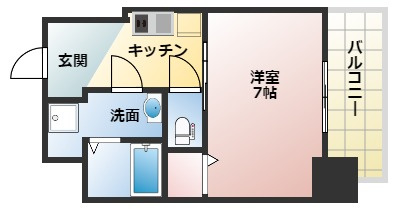 S-RESIDENCE難波大国町Deuxの間取り