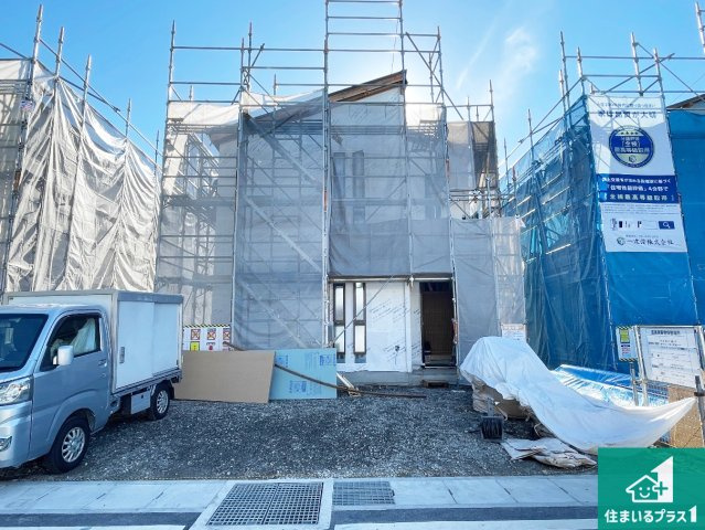 彦根市川瀬馬場町　第9期　新築一戸建ての外観|現在の進捗状況です！順調に作業進行中、完成が待ち遠しいです！詳細の間取り等、お気軽にお問い合わせください！