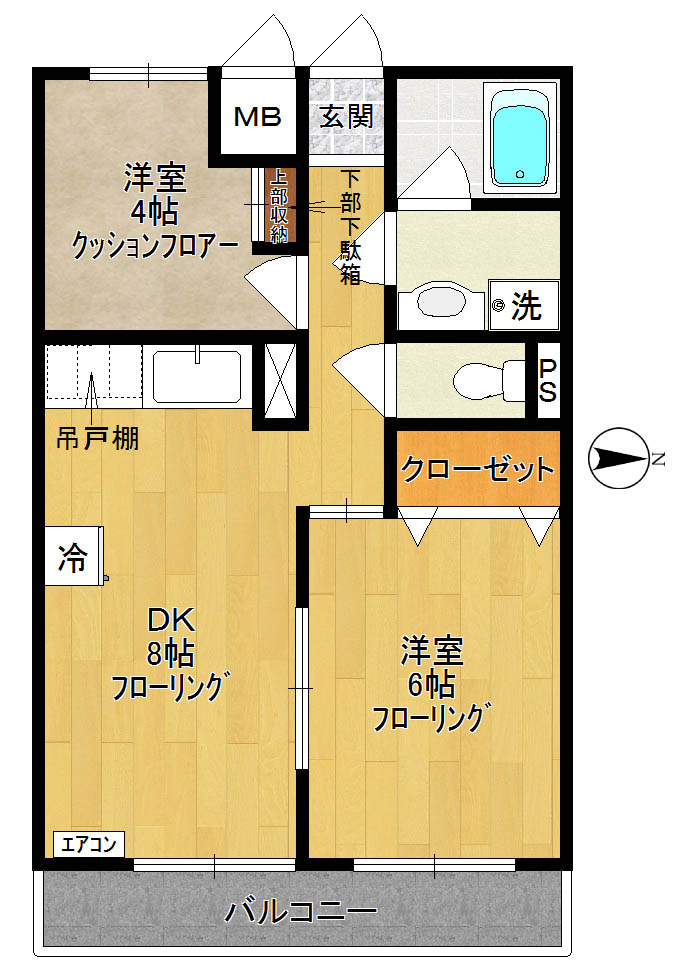 川崎市多摩区東生田１丁目の賃貸マンションの間取り