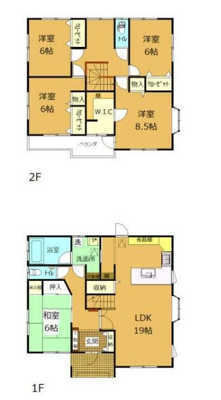 前橋市富田町既存住宅の間取り