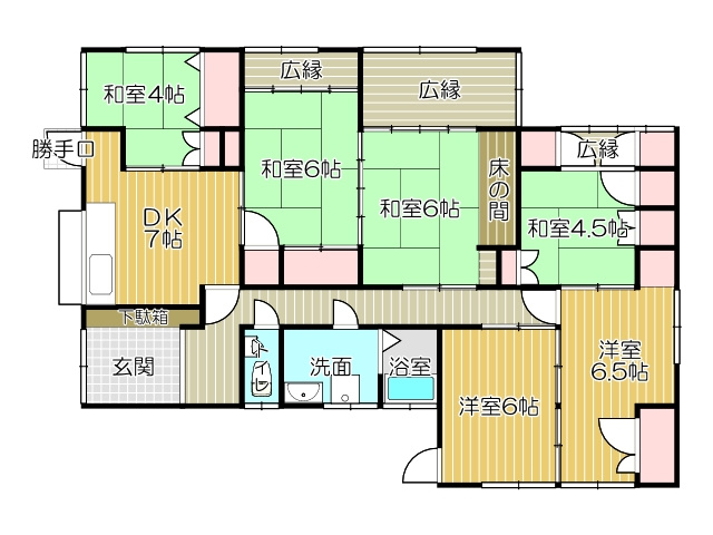 通谷２丁目　平屋の間取り