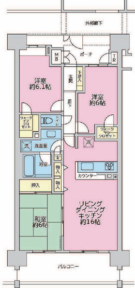 コスモひばりが丘ザ・ガーデンフォートブリリアントヒルの間取り