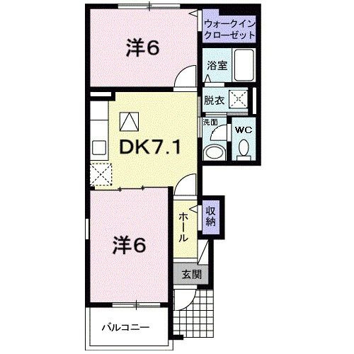 サンハイツ北六甲五番館の間取り