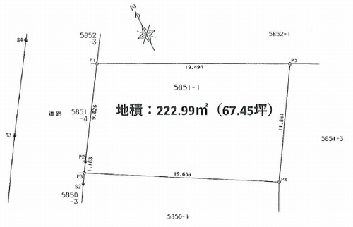 【土地図】 | 【仲介手数料０円】平塚市田村7丁目　土地（売地） | 平塚市田村7丁目　土地（売地）