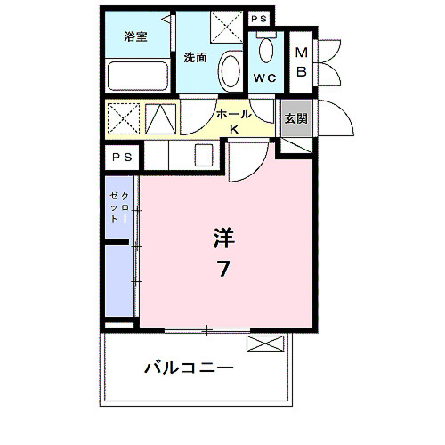 京都市山科区勧修寺西金ケ崎のアパートの間取り