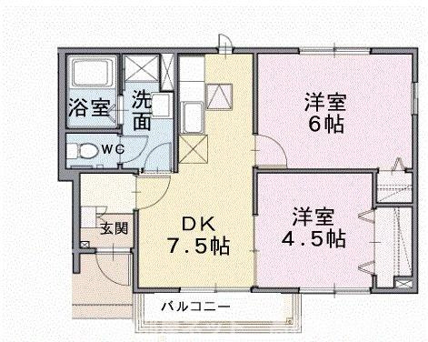 【間取り】 | サン・ハロー　Ｄ