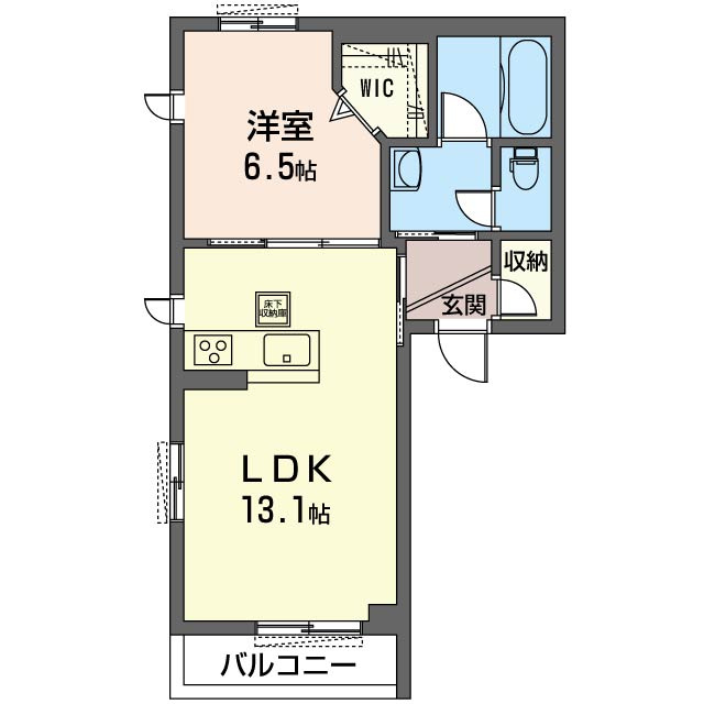 【間取り】 | １LDK　47.06㎡