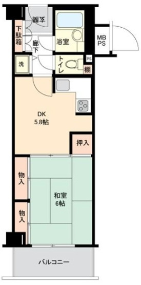 【間取り】 | ファミールハイツ北大阪5号棟弐番館 | 最上階・南向き・収益物件としてもおすすめ