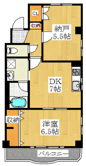 コルトンハイツの間取り|１ＳＤＫのお部屋☆