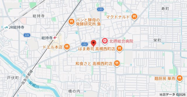 高槻ビューハイツの地図