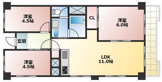 高槻ビューハイツの間取り